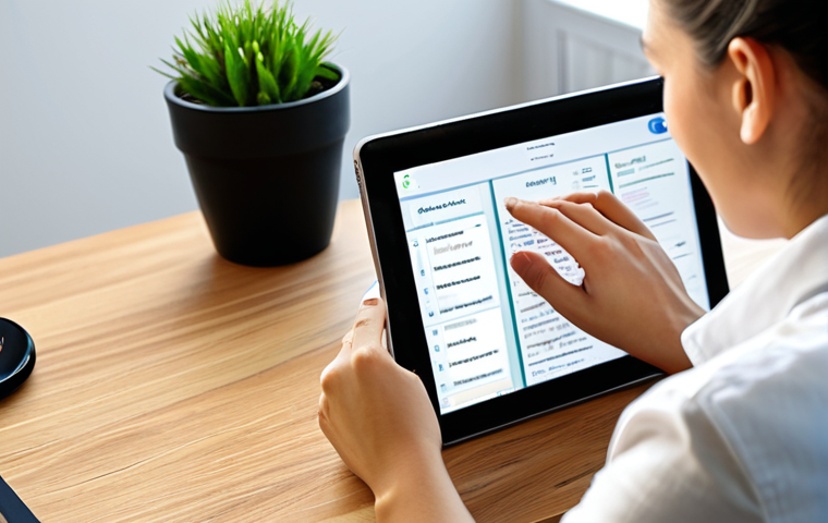 A focused young adult, fully clothed in modest casual attire, is seated comfortably at a wooden desk in a modern, sunlit home office. They are actively engaged with a tablet, clearly displaying an Italian language learning app with visible text and a microphone icon, suggesting speech practice. The scene conveys dedication and the modern approach to language acquisition. Perfect anatomy, correct proportions, natural pose, well-formed hands, proper finger count, professional photography, high resolution, safe for work, appropriate content, family-friendly.