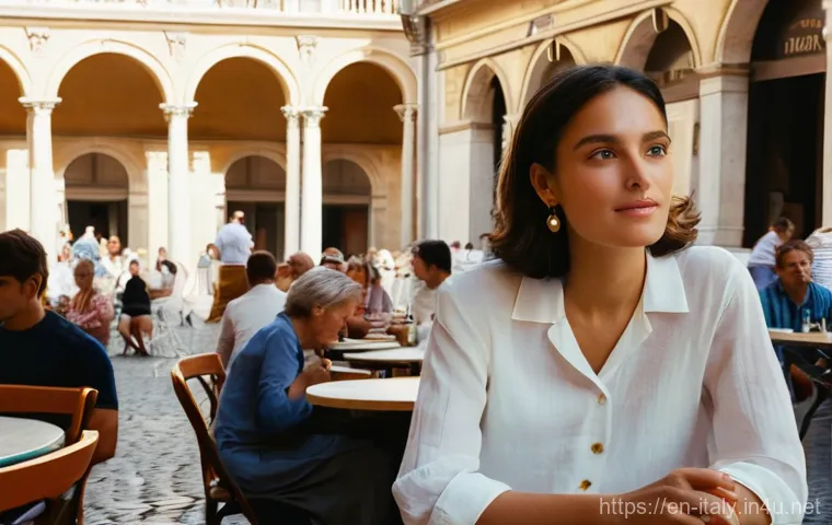 이탈리아 테러 사건 사례 - **Vigilance in a Roman Piazza:** A wide shot depicting a vibrant, sun-drenched Roman piazza filled w...
